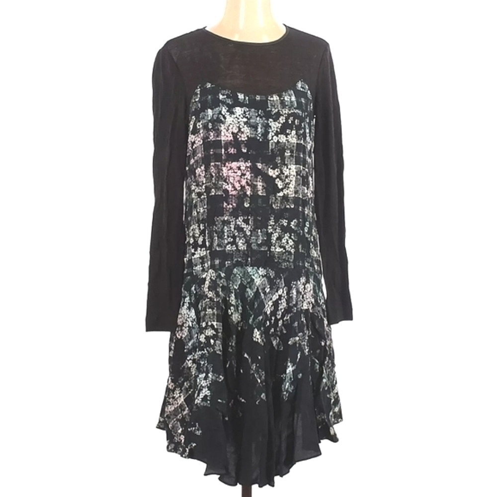 Tibi Floral Viscose A-line‎ Midi Dress